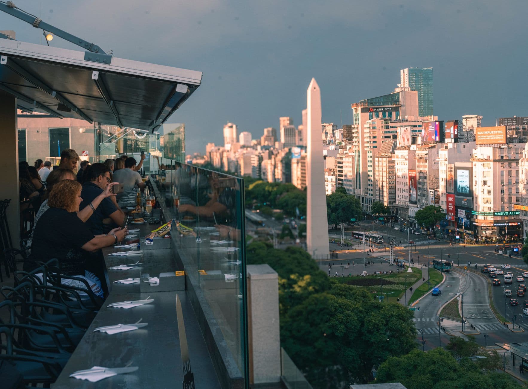 Enjoy a dining experience with stunning views of Buenos Aires and the iconic Obelisk.